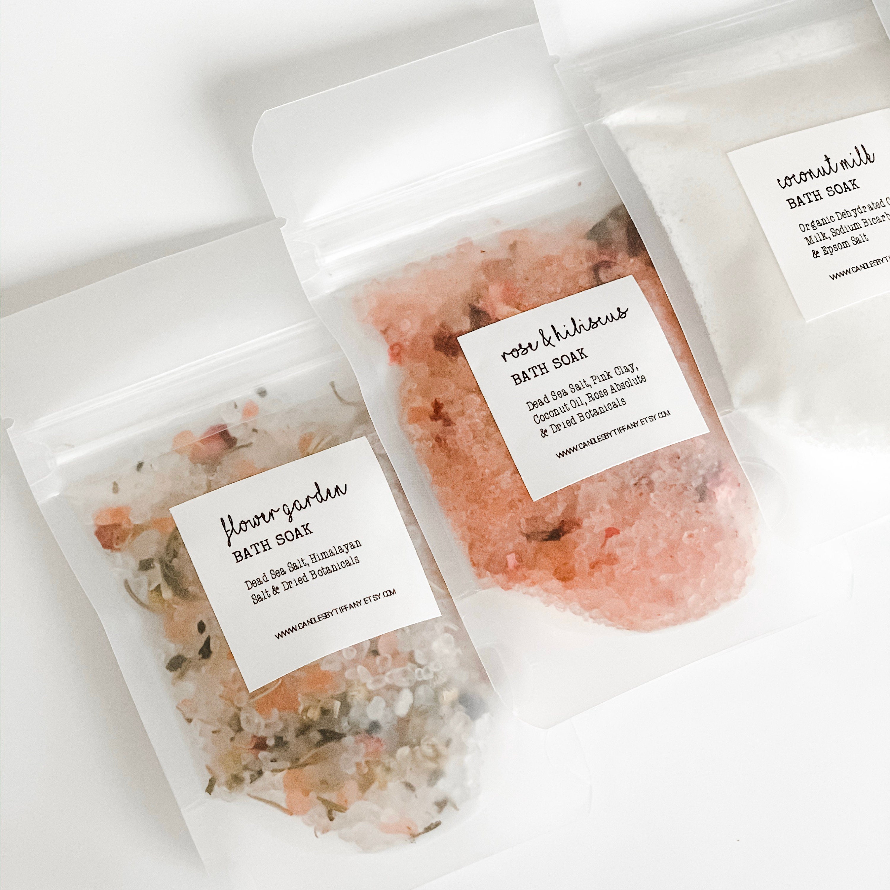 Soaking Bath Salts Relaxation Gift Bath Salt Samples Spa Etsy