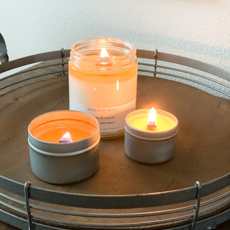 Choose Your Scent / 9oz Soy Wood Wick Candles / Jar Candle / Etsy