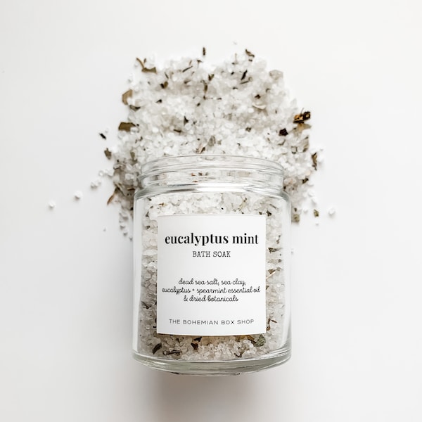 Eucalyptus Mint Bath Soak / Eucalyptus Mint Bath Salts / Detox Bath / Get Well Soon Gifts / Breathe Bath Salts / Stress Relief / Feel Better