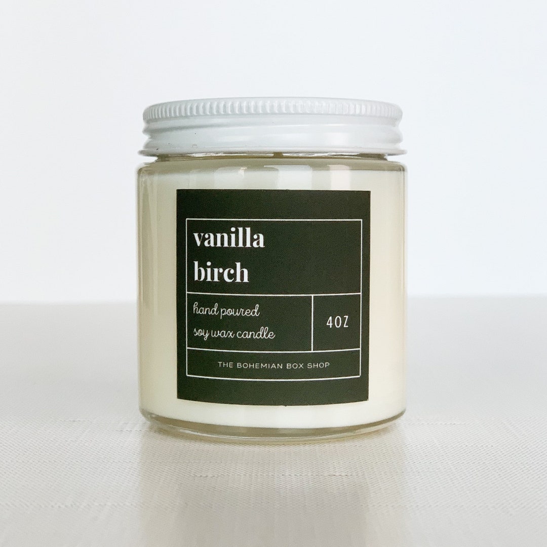 Vanilla Birch 4oz Soy Candle / Soy Candles / Handmade Soy Candle / Soy Candle / Natural Soy