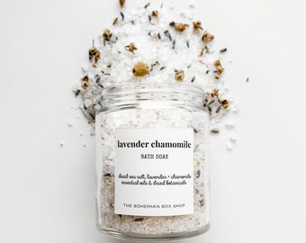 Lavender Chamomile Bath Soak / Lavender Chamomile Bath Salts / Relaxation Gifts / Stress and Anxiety Relief / Natural Healing