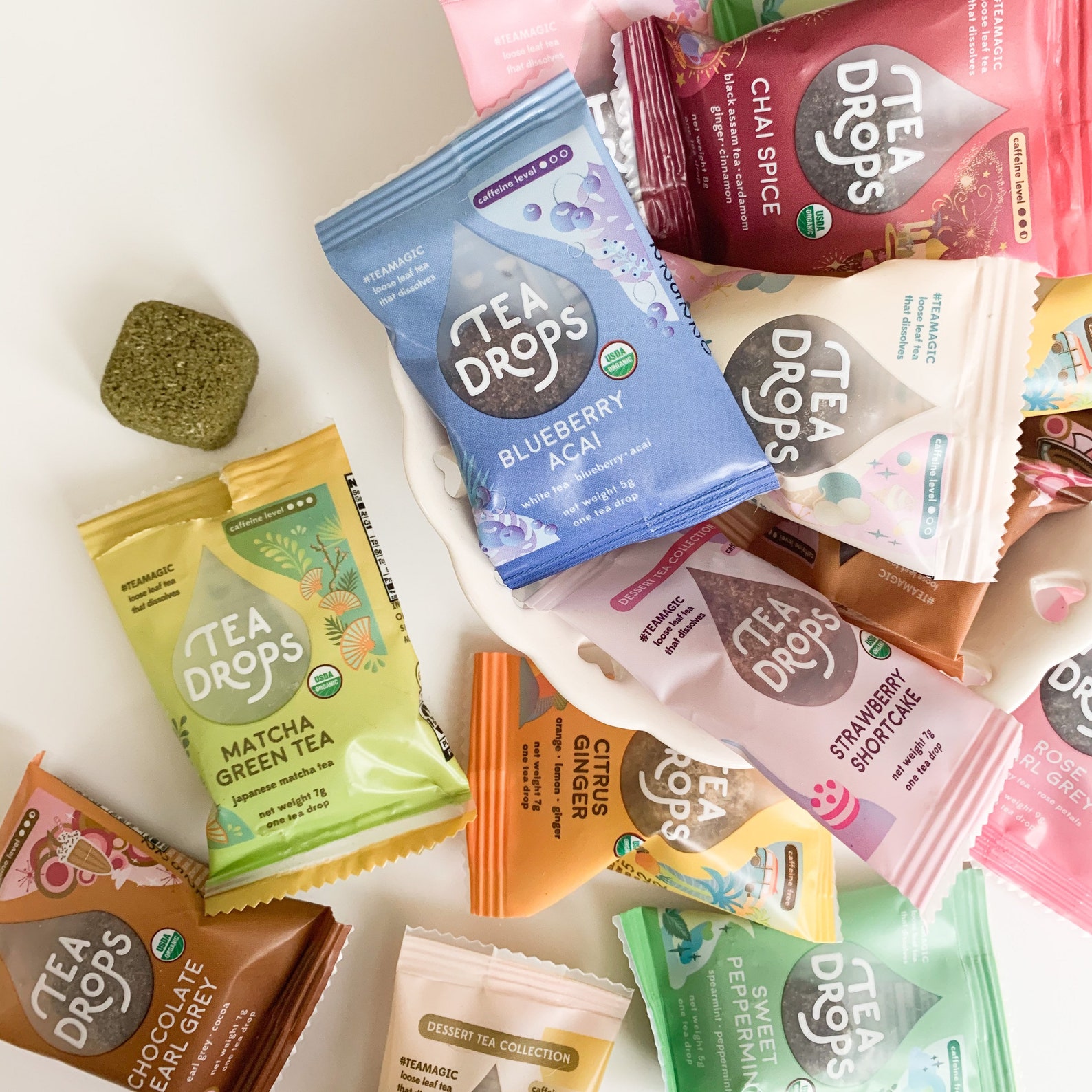 Tea Drops Matcha Green Tea Etsy