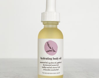 Hydrating Body Oil / Lavender All Natural Moisturizing Body Oil / Build A Custom Gift Box / Spa Gifts For Women