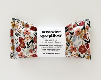 Lavender Eye Pillow - Earth Botanicals/ Lavender Eye Pillows / Aromatherapy Eye Pillow / Eye Mask / Weighted Eye Pillow / Yoga Eye Pillow