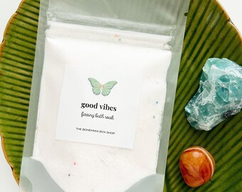 Good Vibes Fizzing Bath Soak / Bath Bomb Dust / Bath Sprinkles / Build A Custom Care Package / Self Care Spa Gifts / Mothers Day Gifts