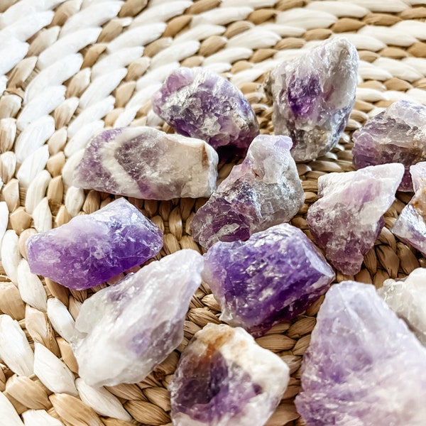 Rough Raw Amethyst- Amethyst Crystal - Protection, Cleansing, Intuition - Healing Crystals For Reiki Therapy, Meditation