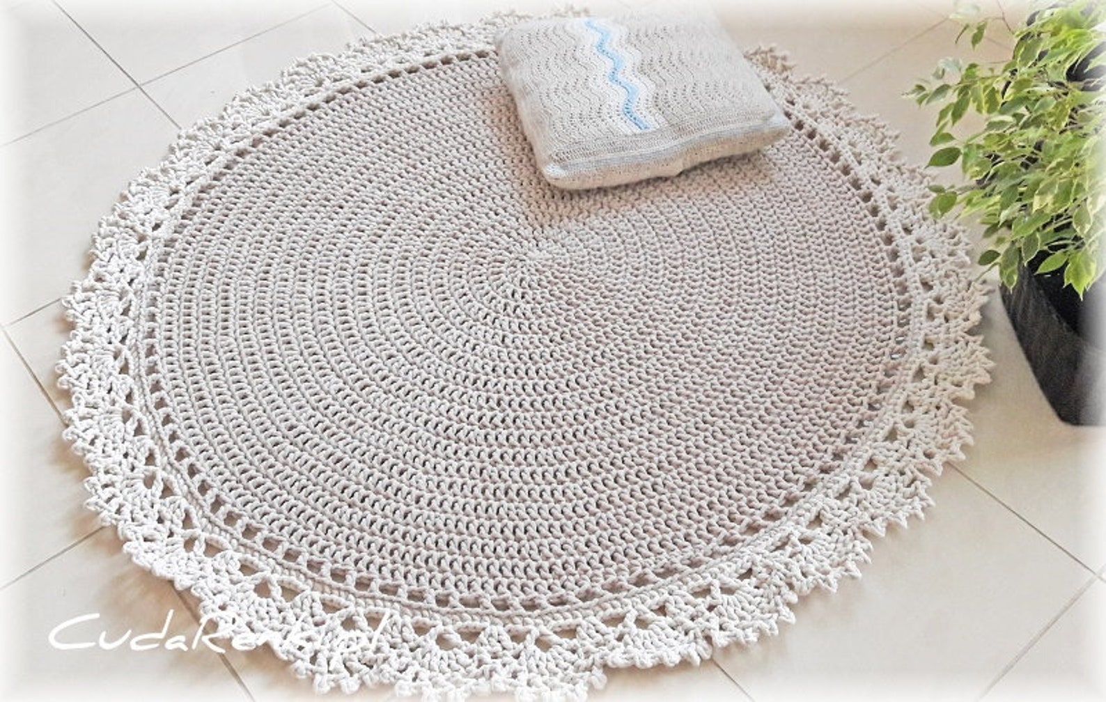 Nature Lace Rug Crochet Rug Rug With Decorative Lace - Etsy