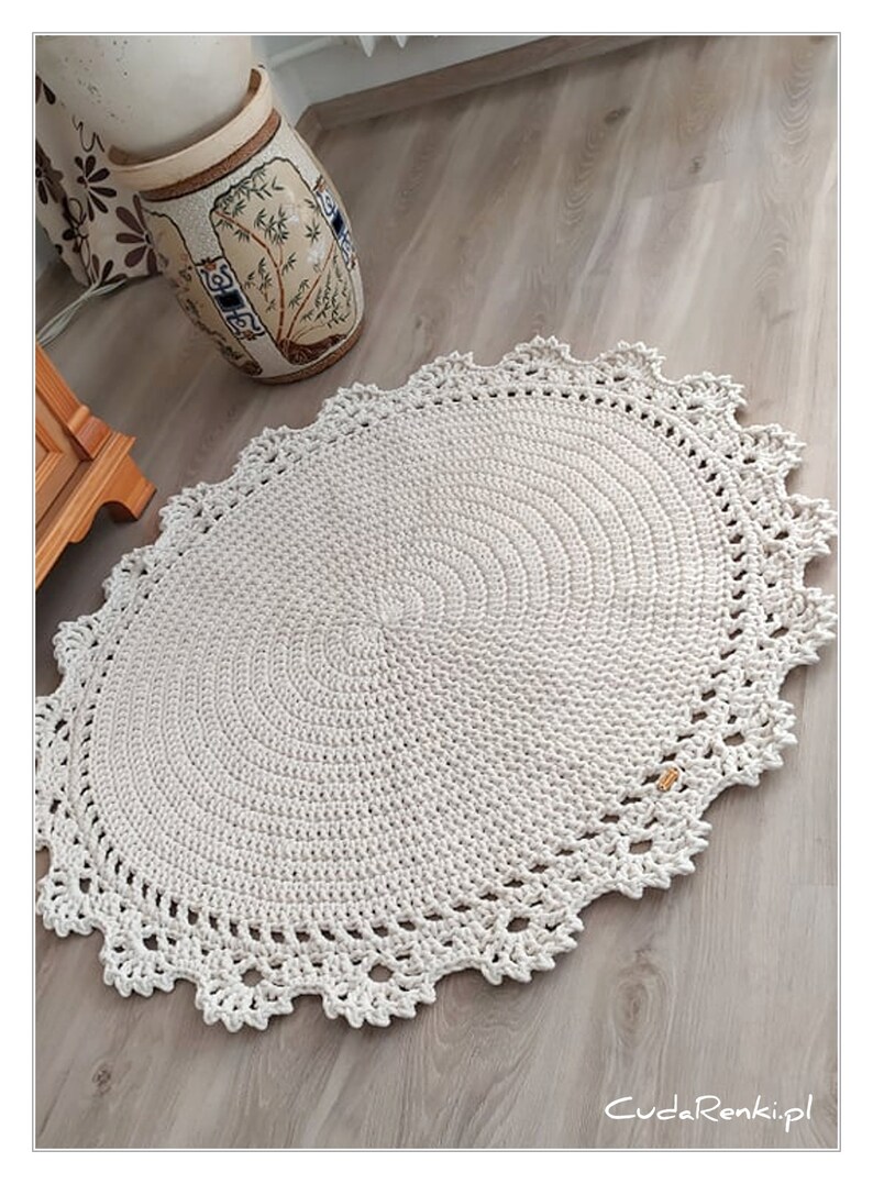 Nature Lace Rug Crochet Rug Rug With Decorative Lace Etsy