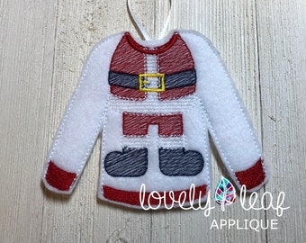 DIGITALER ARTIKEL: ITH Santa Ugly Sweater Ornaments 4x4 Hoop