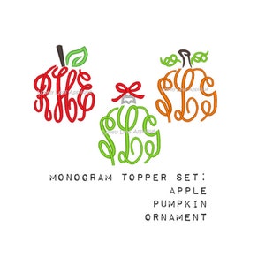 DIGITAL ITEM: Monogram Topper Embroidery Design SET