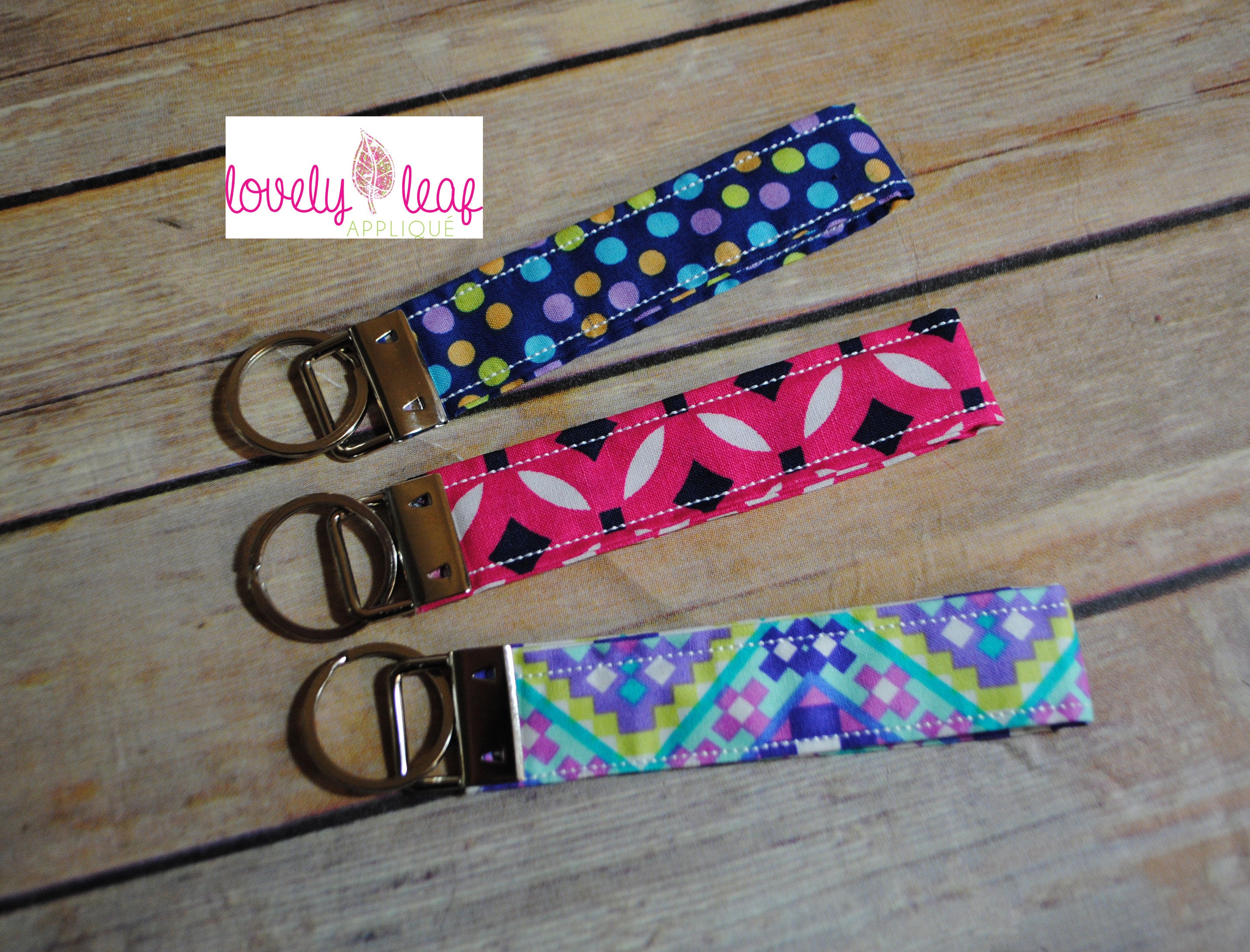 DIGITAL ITEM ITH Key Chain Wristlet Embroidery Design 6x10 Etsy