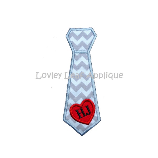 Heart Tie Applique Design 3 SIZES