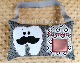 ARTICOLO DIGITALE: Cuscino con baffi della Fatina dei Denti 6x10 ITH Design