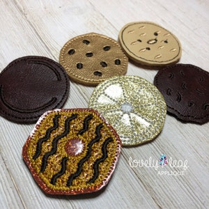 DIGITAL ITEM: In-the-hoop Cookie Felties 1.5in Embroidery Design Only Numbers (6 Designs Total)