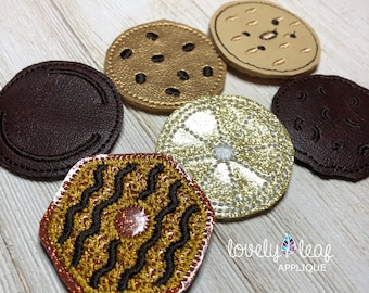 DIGITAL ITEM: In-the-hoop Cookie Felties 1.5in Embroidery Design Only Numbers (6 Designs Total)