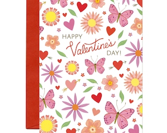 Valentine Pattern Card - "Happy Valentine's Day!" - ID: VAL311