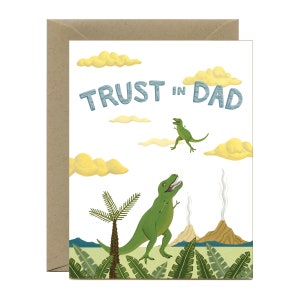 T-Rex Father's Day Card - "Trust in Dad" - ID: DAD263