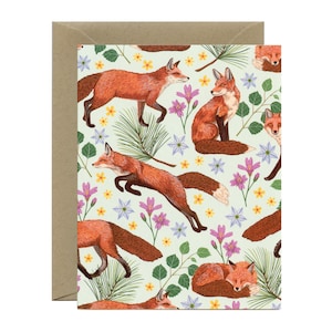 Forest Foxes Everyday Just Because Blank Stationery Card - ID: EV258