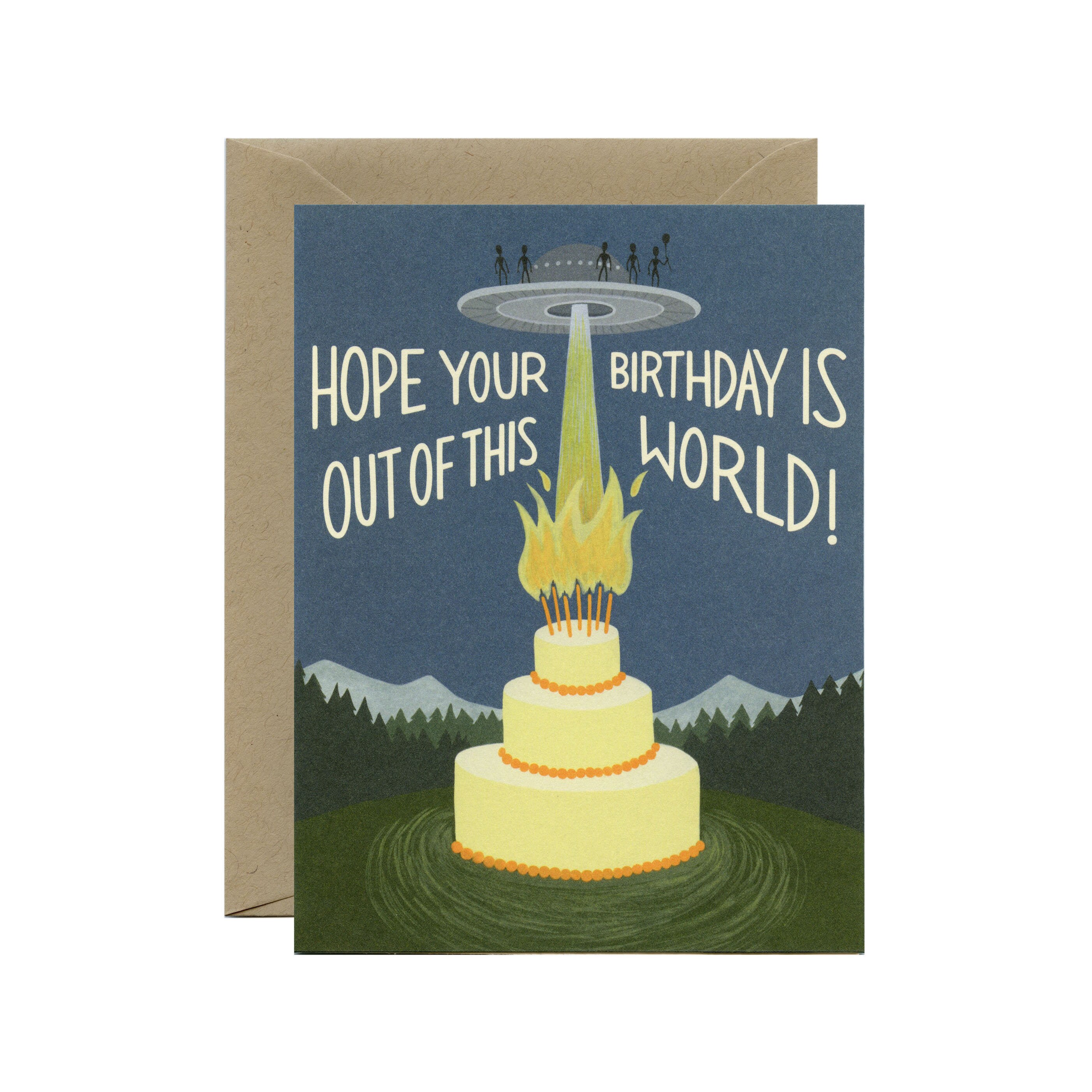 UFO & Aliens Birthday Card hope Your Birthday is Out - Etsy