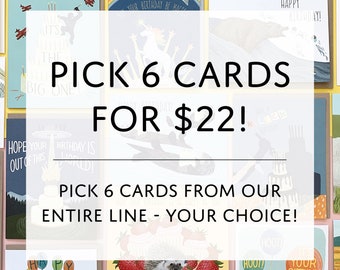 Pick 6 Cards Bundle - Your Choice!