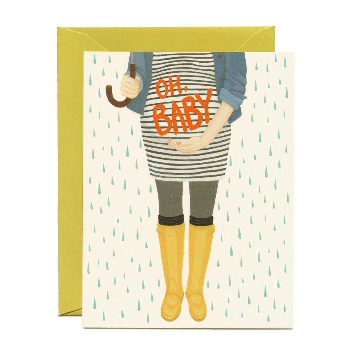 Baby Bump Baby Shower Card oh Baby ID: BAB002 - Etsy