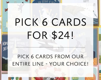 Pick 6 Cards Bundle - Your Choice!