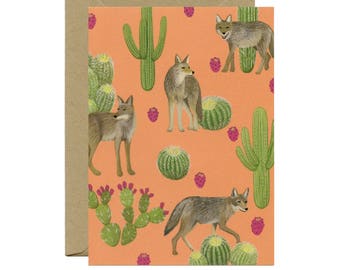 Coyotes Everyday Just Because Blank Stationery Card - ID: EV133