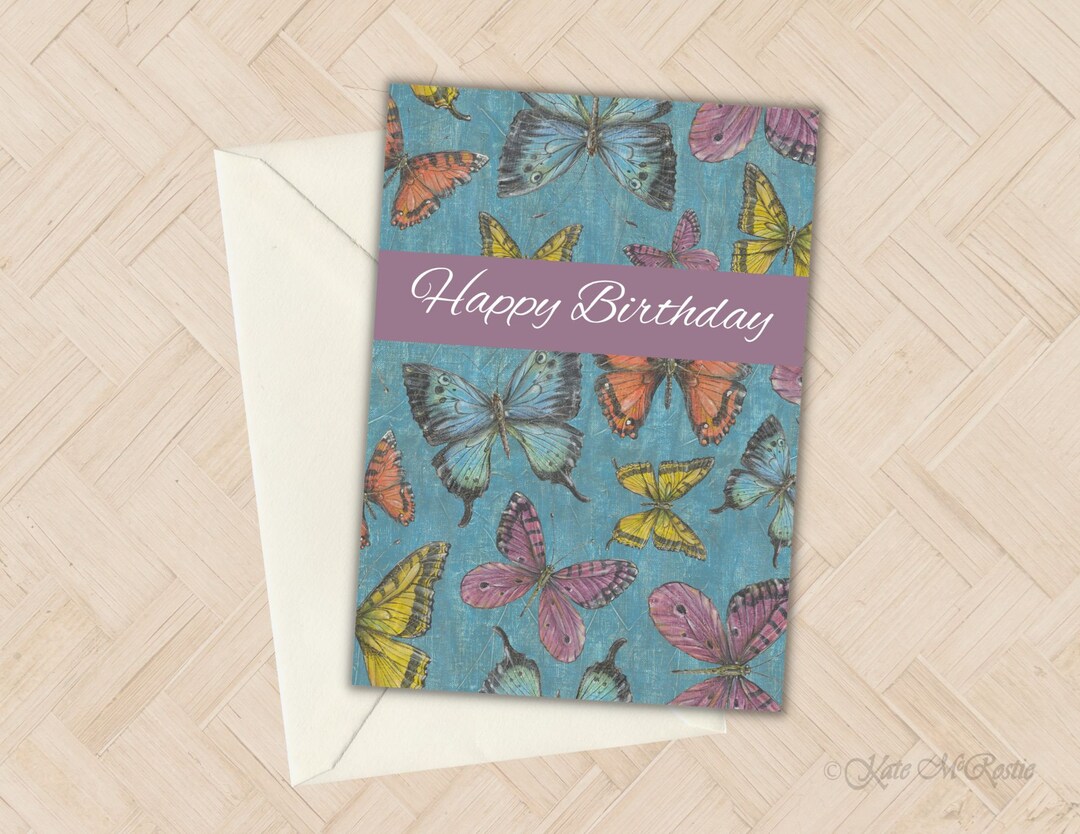 Printable Download Card Happy Birthday Instant Card Kate - Etsy