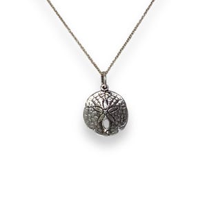 Sand Dollar Necklace - 925 Sterling Silver Sand Dollar Necklace- Sand Dollar Jewelry- Sand Dollar Pendant -Beach Jewelry- Mermaid Necklace.