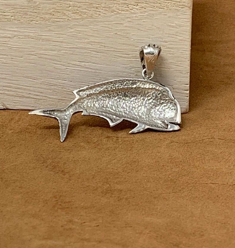 Nautical Jewelry. Mahi Mahi Fish Pendant Sterling Silver Mahi Dolphin Pendant Dorado Fish Pendant