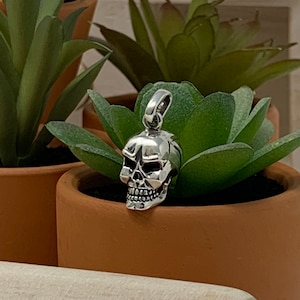 Human Skull Necklace- 3D Skull Pendant-Unisex Skull Pendant- Human Skull Pendant- 925 Sterling Silver-jewellery handmade in U.S.A.-