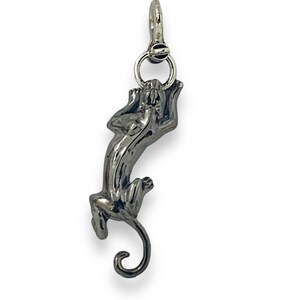 Black Panther Pendant - 925 Sterling Silver Panther Pendant -Panther Jewelry, Animal Jewelry.