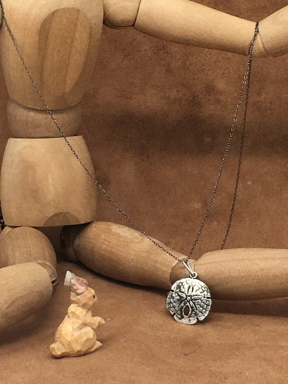 Sand Dollar Necklace 925 Sterling Silver - Sand Dollar Pendant Sand Dollar Necklace 925 Sterling Silver - Sand Dollar Pendant