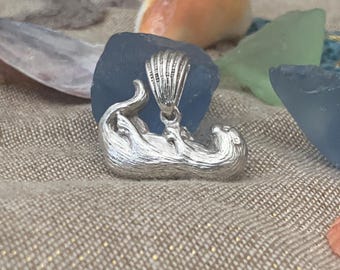 Sea Otter 3D pendant - 925 Sterling Silver - Ocean Life Charm