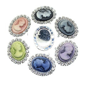 6 Sterling Silver Buttons, Oval Button Beads, Plain Buttons, 925