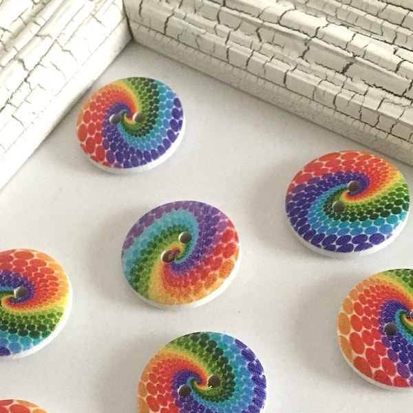 10 pcs,Rainbow buttons,wooden button,colorful buttons,rhinestone center buttons,flower buttons,sewing buttons,clothing buttons,round buttons