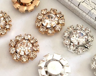 10 pcs flower rhinestones,crystal rhinestone,wedding rhinestones,rhinestone center,flatback rhinestones,metal rhinestones.