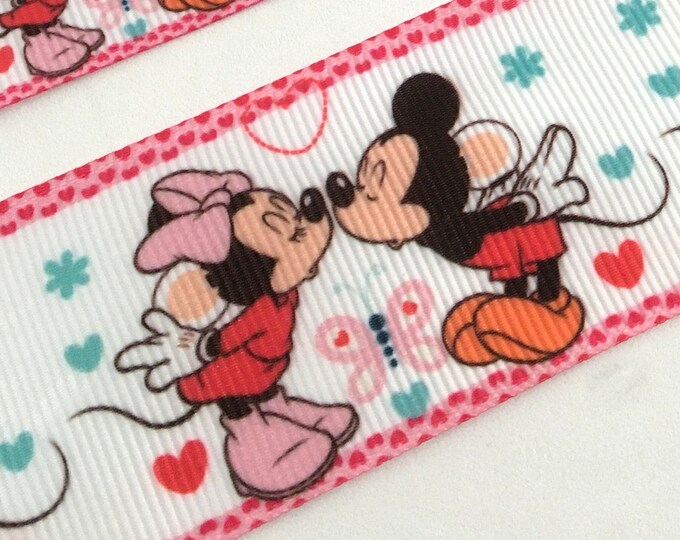 2-50 Yd,minnie Ribbon,mickey Ribbon,mouse Ribbon,grosgrain Ribbon ...