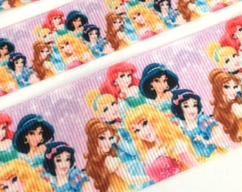 2-50 yds,Princess ribbon,grosgrain ribbon,cartoon ribbon,ribbon by the yard,ribbon for bows,girl ribbon,craft ribbon,fabric ribbon,ribbon,60