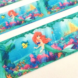 2 yds,Mermaid ribbon,cartoon ribbon,grosgrain ribbon,ribbon by the yard,ribbon for bows,sewing ribbon,craft ribbon,fabric ribbon,60