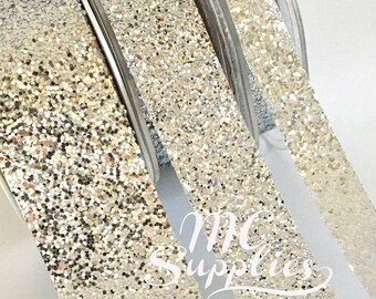 Glitter ribbon,sparkle ribbon,fabric ribbon,craft ribbon,ribbon for bows,ribbon by the yard,ribbon for crafts,scrapbooking ribbon.