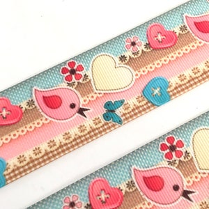 2 m,Valentinsband,Herzen Band,Vogel Band,Ripsband,Amor Band,Bastelband,Band für Schleifen,60