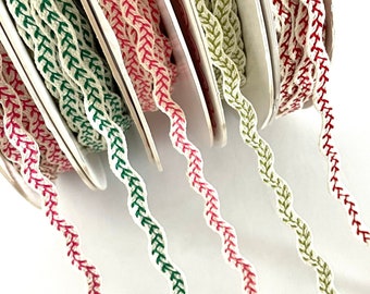 2-25 yds,Linen ric rac ribbon,ric rac trim,craft ribbon,linen ribbon,ribbon for bows,floral ribbon,ribbon by the yard,ribbon for hairbows,57