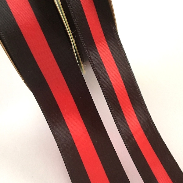 Striped ribbon,firefighter ribbon,grief ribbon,mourning ribbon,pillar candles ribbon,wreaths ribbon,scrapbooking ribbon,ribbon for bows