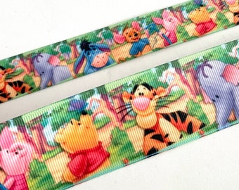 1-30 m,Winnie-the-Pooh Band,Bärenband,Ripsband,Band für Schleifen,Bastelband,Leinenband für Schleifen,60