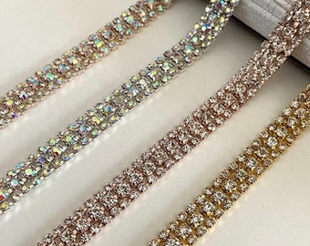 Bridal rhinestone,wedding trim,gown trim,hot fix applique,rhinestone trim,glass rhinestone,rhinestone,rhinestone by the yard,191.