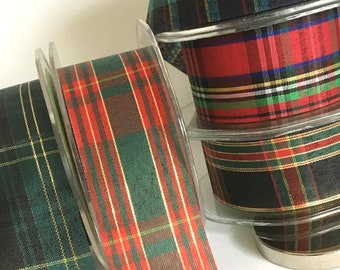 2 yds,Tartan ribbon,christmas ribbon,holiday ribbon,craft ribbon,plaid ribbon,fabric ribbon,scrapbooking ribbon,ribbon for bows,ribbons,157