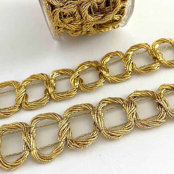 1-10 yds,Metallic chain trim,chain ribbon,chain ribbon string,craft chain,chain string,crafting trim,gold metallic chain,gold chain,trim.