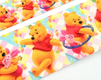 2 m,Pooh Band,FOE elastisch,Winnie Band,Ripsband,Band Meterware,Schleifenband,Schleifenband,60