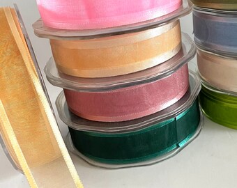 3 yds,Organza ribbon,sheer ribbon,sewing ribbon,craft ribbon,ribbon by the yard,ribbon for bows,fabric ribbon,wedding ribbon.